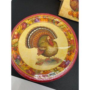 Thanksgiving Dessert plates Napkins Holiday Set #2